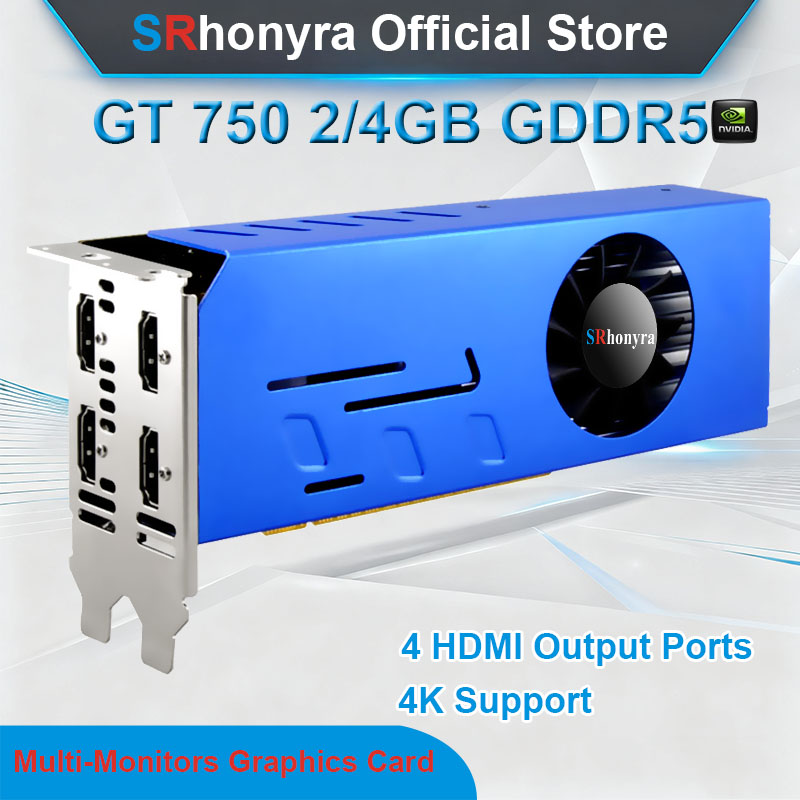 4 Hdmi Multi Monitor Video Card 4K - Tarjeta gráfica multimonitores SRhonyra GeForce GTX1660S